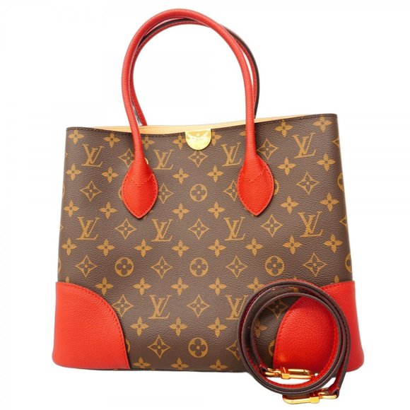 LOUIS VUITTON Red Monogram Tote Bag - Picture 1 of 10